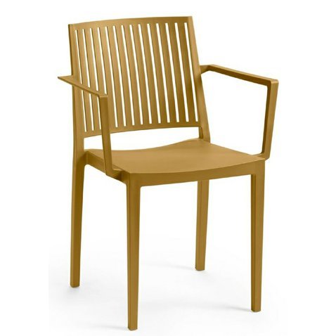 Jednoduchá židle Bars Armchair s područkami - velbloudí hnědá - 01