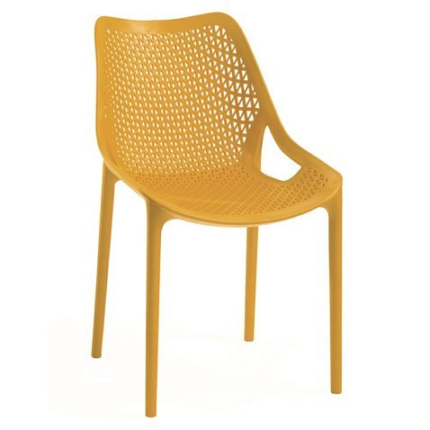 Praktická židle Bilros - hořčicově žlutá - 01