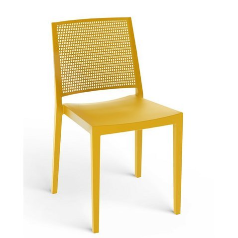 Elegantní židle Grid - hořčicově žlutá - 01